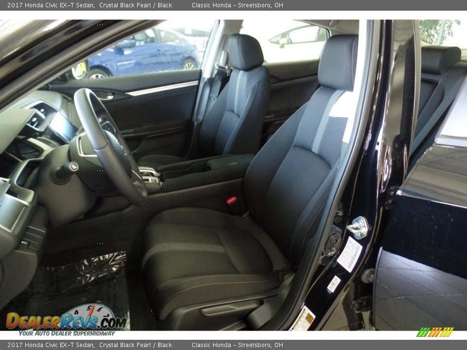 2017 Honda Civic EX-T Sedan Crystal Black Pearl / Black Photo #6