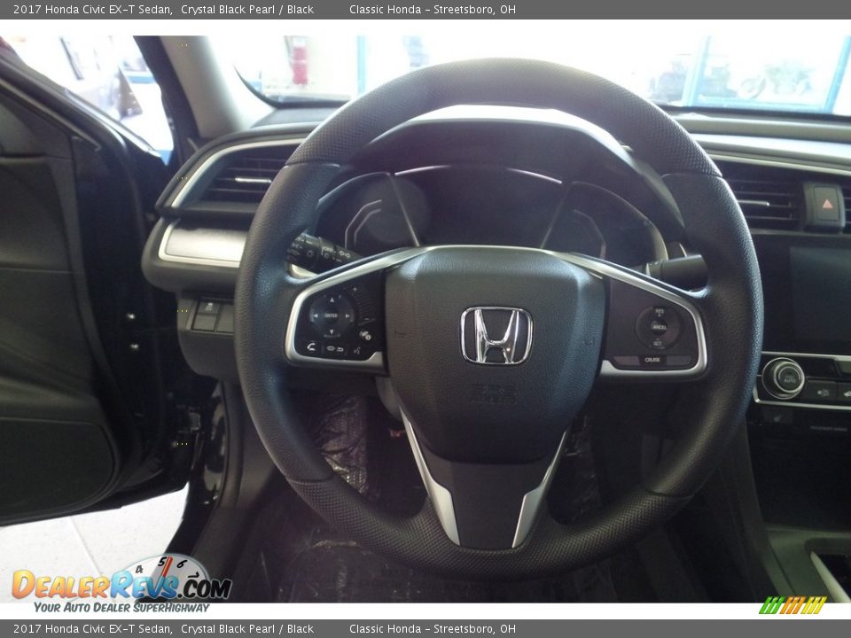 2017 Honda Civic EX-T Sedan Crystal Black Pearl / Black Photo #10