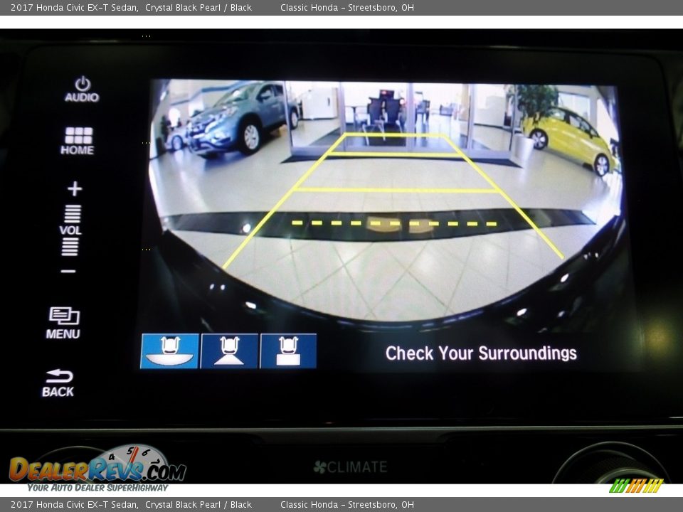 2017 Honda Civic EX-T Sedan Crystal Black Pearl / Black Photo #11