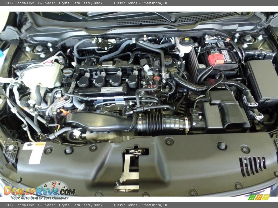 2017 Honda Civic EX-T Sedan Crystal Black Pearl / Black Photo #16