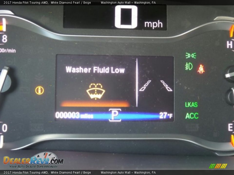 2017 Honda Pilot Touring AWD White Diamond Pearl / Beige Photo #18