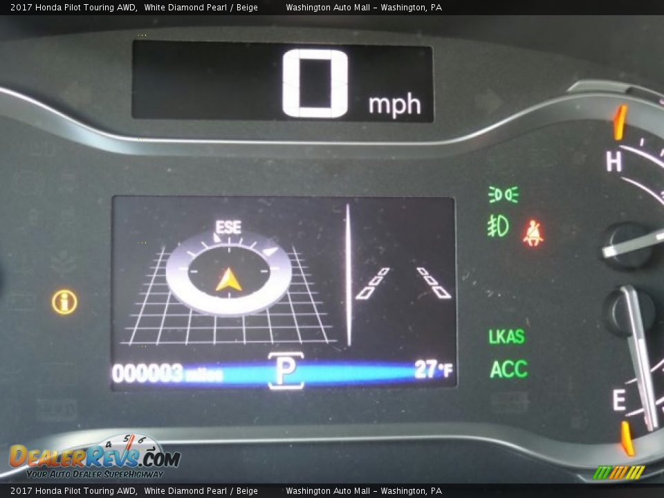 2017 Honda Pilot Touring AWD White Diamond Pearl / Beige Photo #20