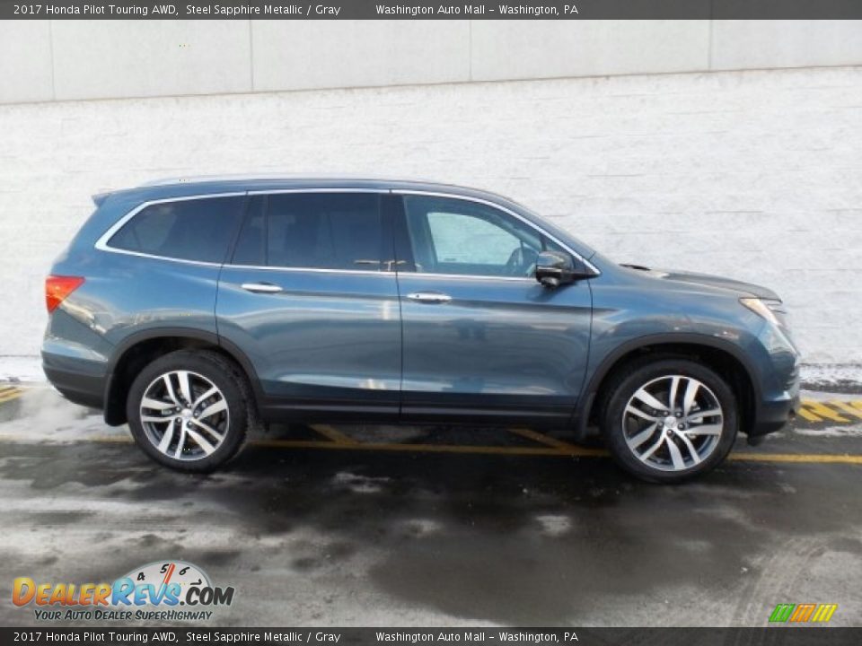 2017 Honda Pilot Touring AWD Steel Sapphire Metallic / Gray Photo #2