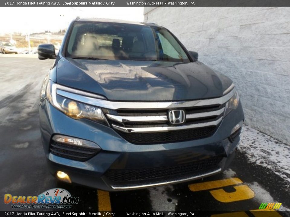 2017 Honda Pilot Touring AWD Steel Sapphire Metallic / Gray Photo #3