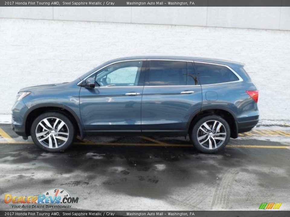 2017 Honda Pilot Touring AWD Steel Sapphire Metallic / Gray Photo #6