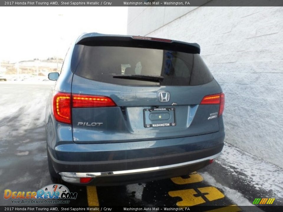 2017 Honda Pilot Touring AWD Steel Sapphire Metallic / Gray Photo #7