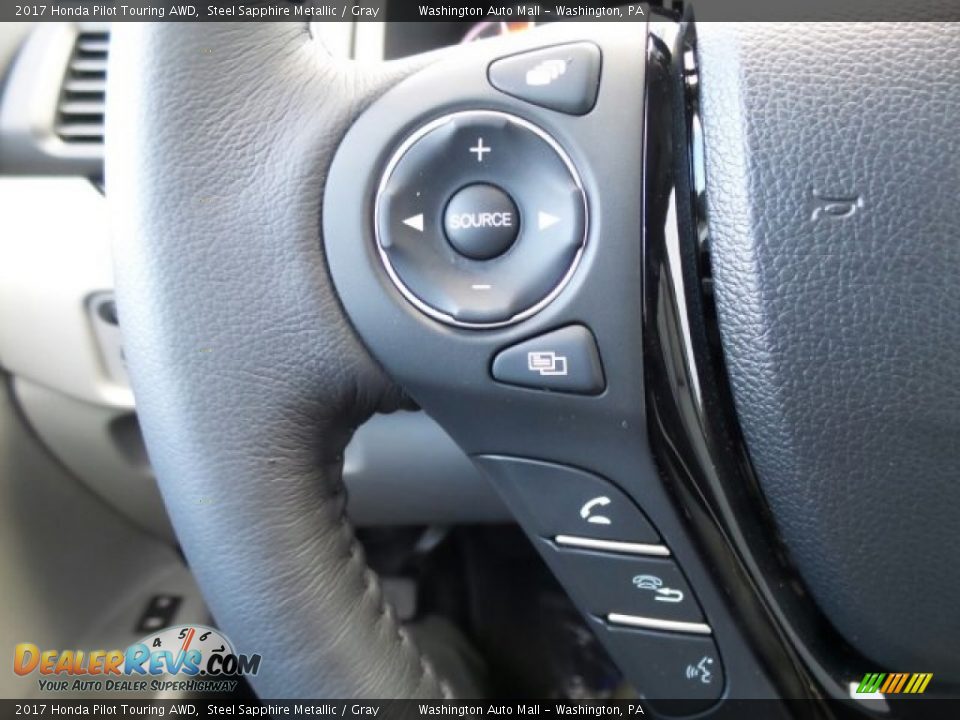 2017 Honda Pilot Touring AWD Steel Sapphire Metallic / Gray Photo #21