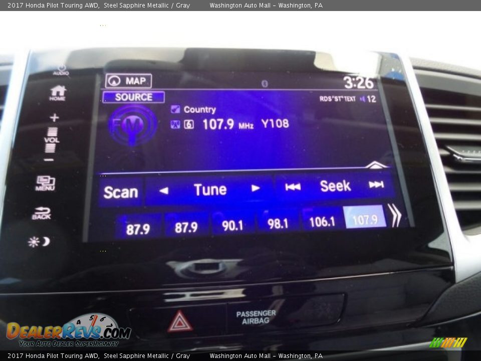2017 Honda Pilot Touring AWD Steel Sapphire Metallic / Gray Photo #25