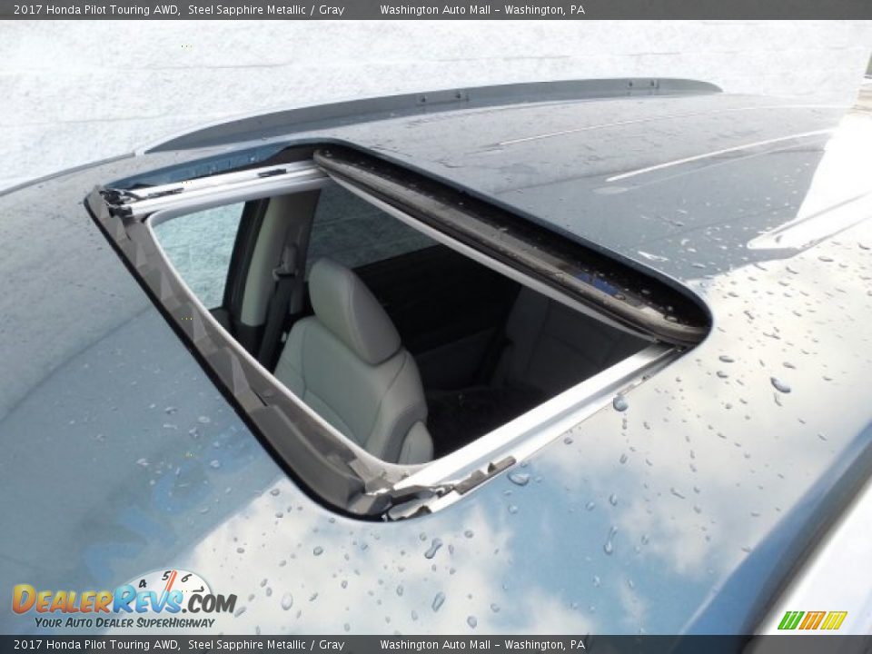 2017 Honda Pilot Touring AWD Steel Sapphire Metallic / Gray Photo #33
