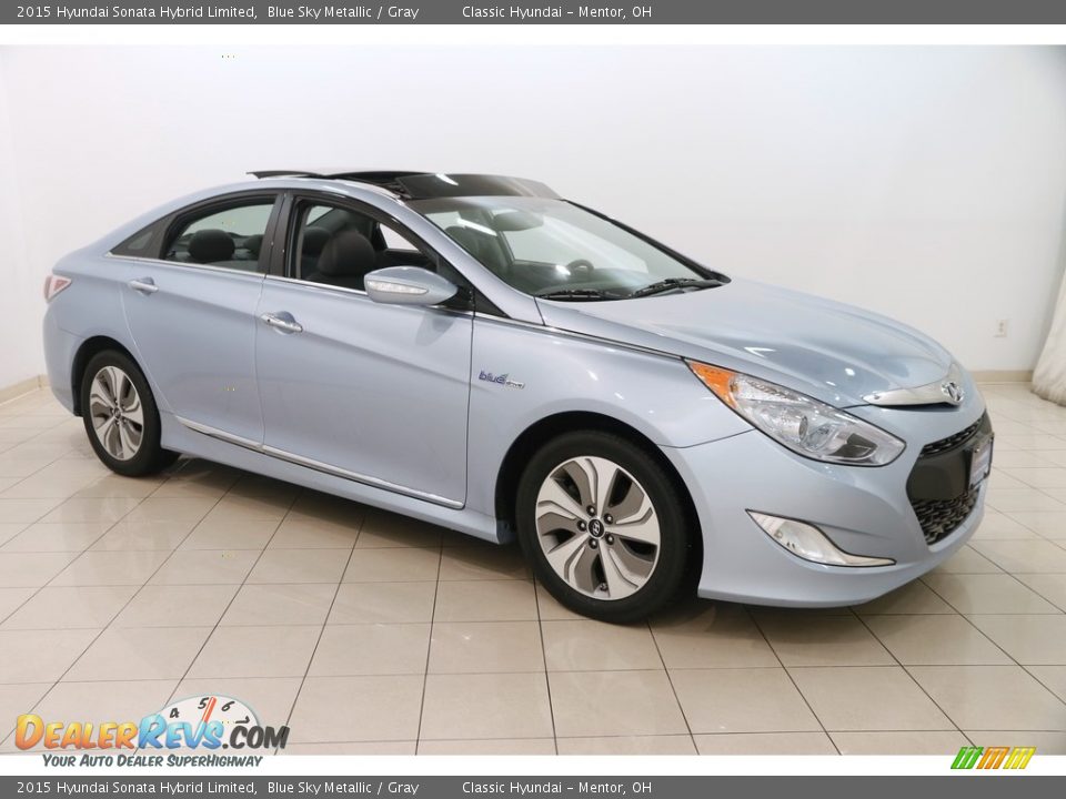 2015 Hyundai Sonata Hybrid Limited Blue Sky Metallic / Gray Photo #1