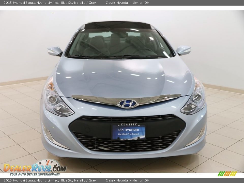 2015 Hyundai Sonata Hybrid Limited Blue Sky Metallic / Gray Photo #2