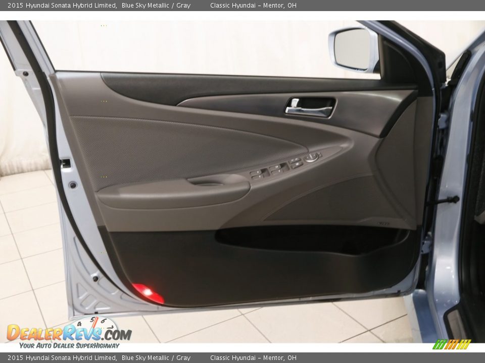 2015 Hyundai Sonata Hybrid Limited Blue Sky Metallic / Gray Photo #4