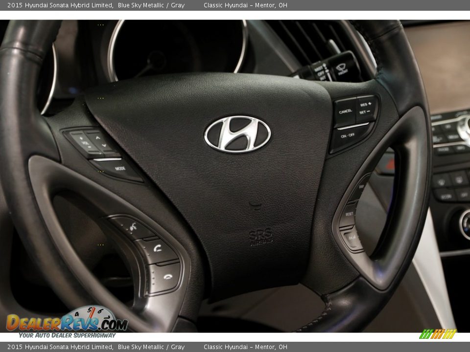 2015 Hyundai Sonata Hybrid Limited Blue Sky Metallic / Gray Photo #6