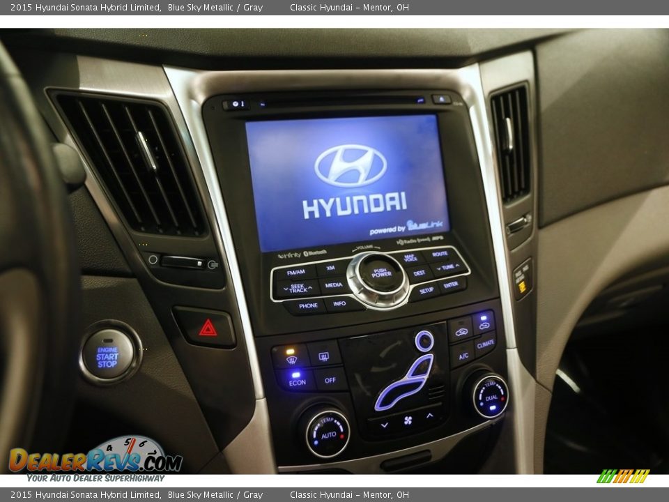 2015 Hyundai Sonata Hybrid Limited Blue Sky Metallic / Gray Photo #8