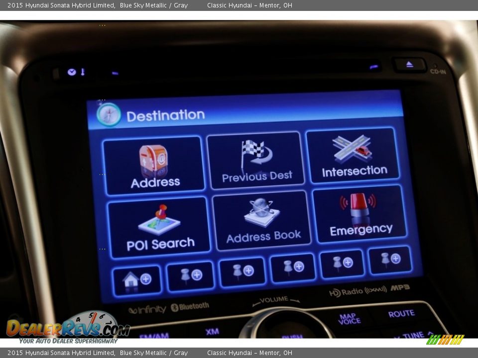 2015 Hyundai Sonata Hybrid Limited Blue Sky Metallic / Gray Photo #11