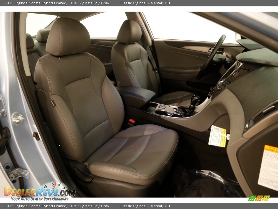 2015 Hyundai Sonata Hybrid Limited Blue Sky Metallic / Gray Photo #18
