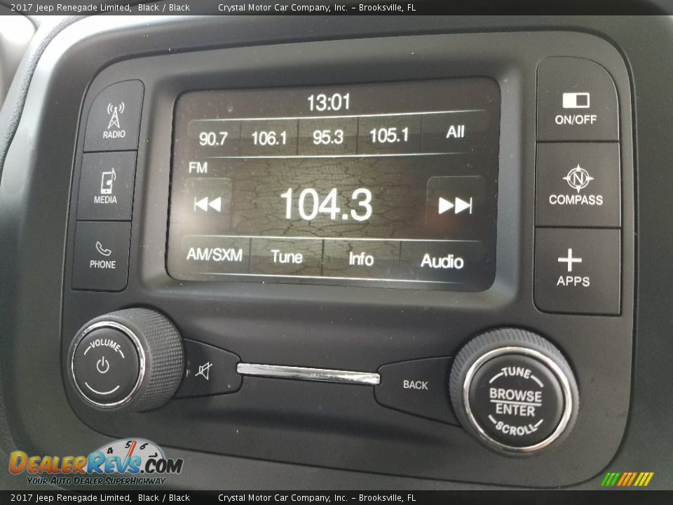 2017 Jeep Renegade Limited Black / Black Photo #15