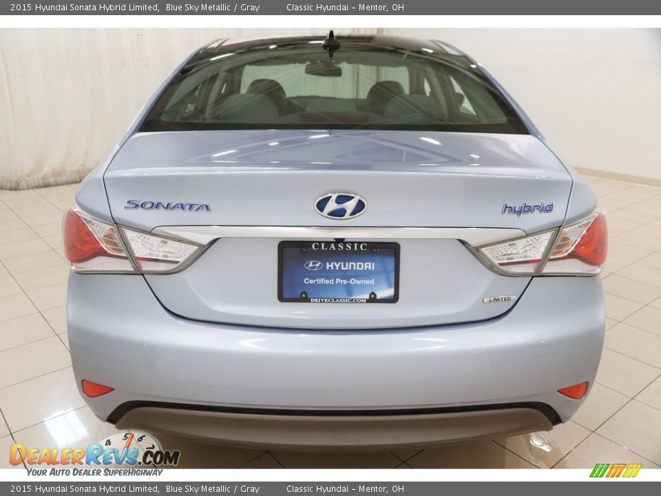 2015 Hyundai Sonata Hybrid Limited Blue Sky Metallic / Gray Photo #21