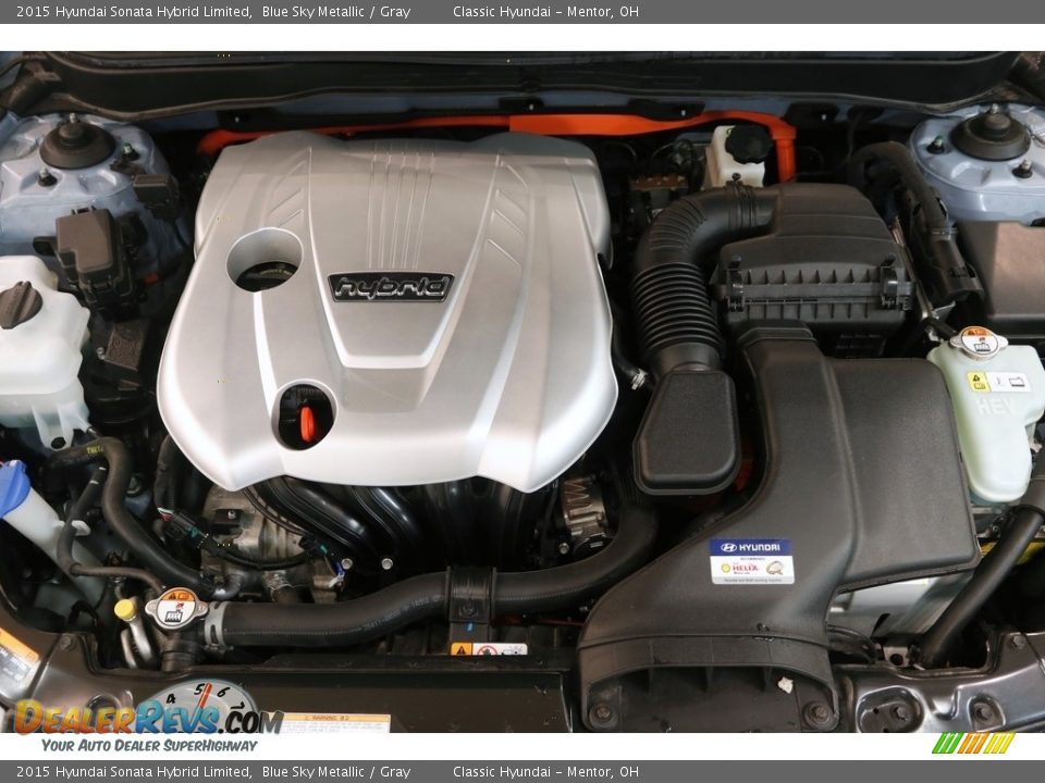 2015 Hyundai Sonata Hybrid Limited Blue Sky Metallic / Gray Photo #22