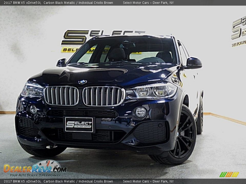 2017 BMW X5 xDrive50i Carbon Black Metallic / Individual Criollo Brown Photo #1
