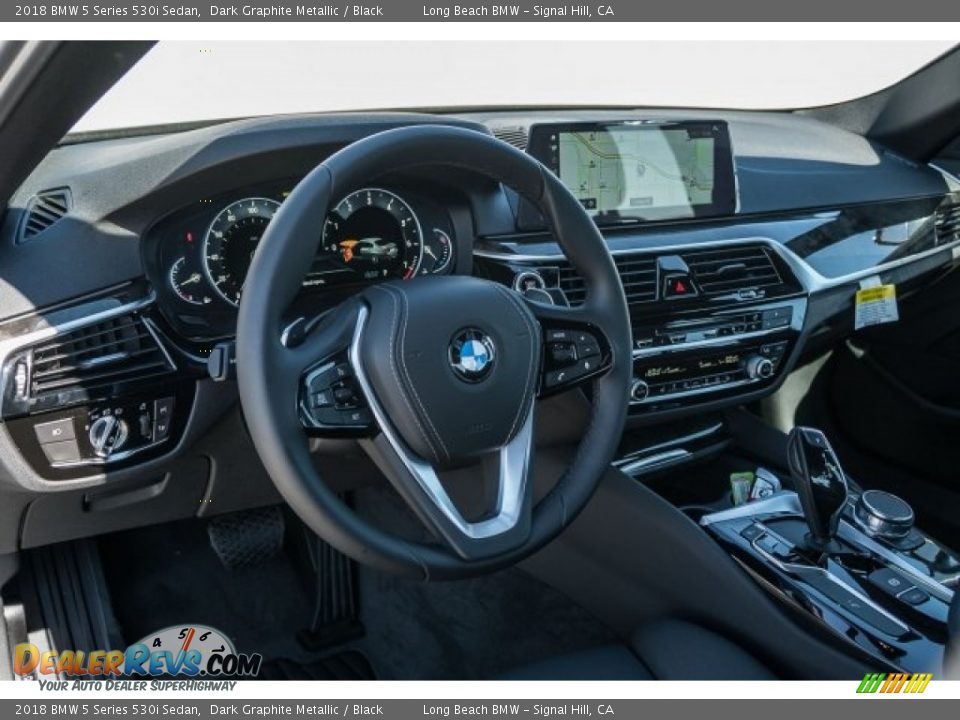 2018 BMW 5 Series 530i Sedan Dark Graphite Metallic / Black Photo #5