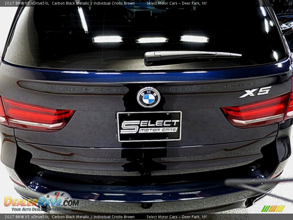 2017 BMW X5 xDrive50i Carbon Black Metallic / Individual Criollo Brown Photo #7