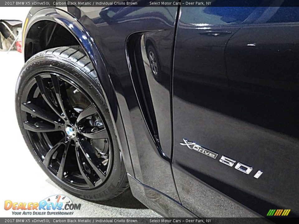 2017 BMW X5 xDrive50i Carbon Black Metallic / Individual Criollo Brown Photo #8