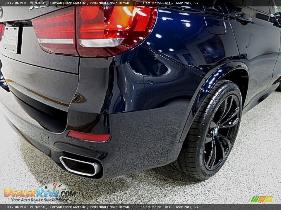 2017 BMW X5 xDrive50i Carbon Black Metallic / Individual Criollo Brown Photo #9