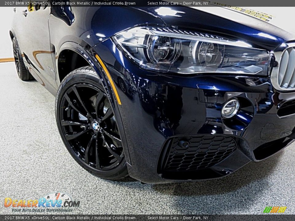 2017 BMW X5 xDrive50i Carbon Black Metallic / Individual Criollo Brown Photo #11