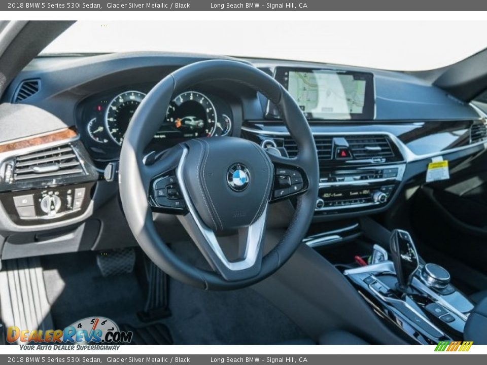 2018 BMW 5 Series 530i Sedan Glacier Silver Metallic / Black Photo #5