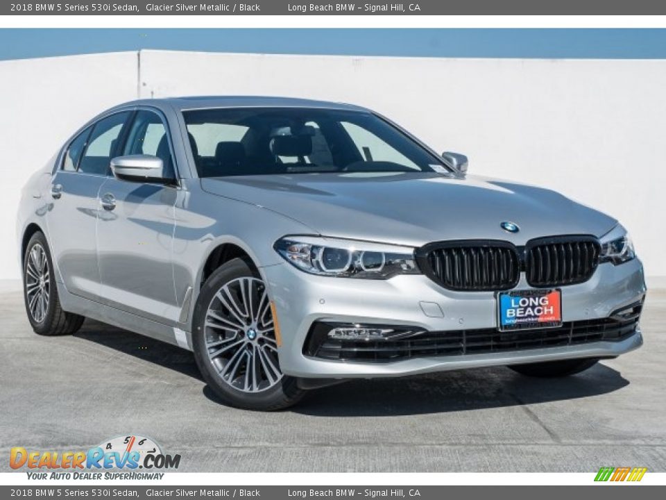 2018 BMW 5 Series 530i Sedan Glacier Silver Metallic / Black Photo #11