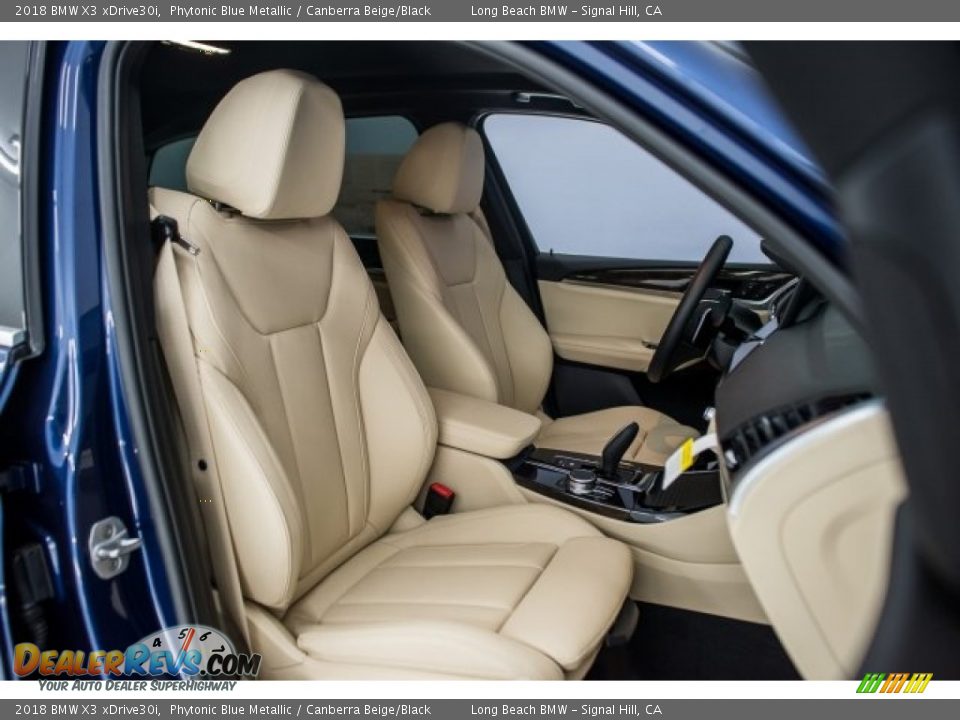 2018 BMW X3 xDrive30i Phytonic Blue Metallic / Canberra Beige/Black Photo #2