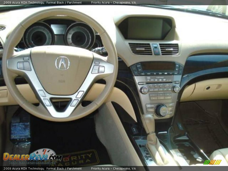 2009 Acura MDX Technology Formal Black / Parchment Photo #16