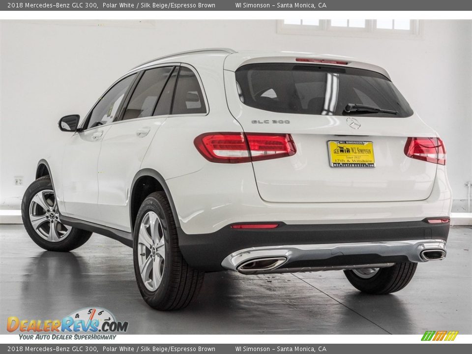 2018 Mercedes-Benz GLC 300 Polar White / Silk Beige/Espresso Brown Photo #3