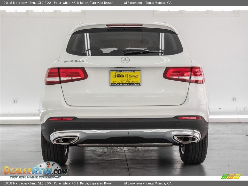 2018 Mercedes-Benz GLC 300 Polar White / Silk Beige/Espresso Brown Photo #4