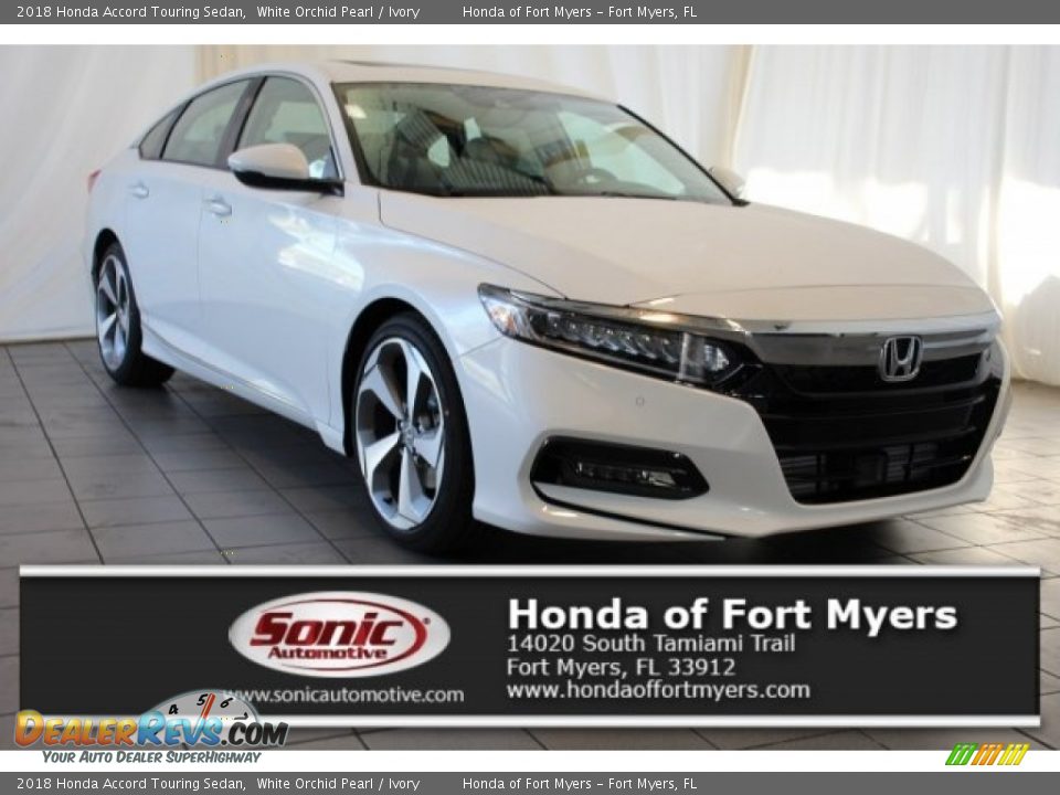 2018 Honda Accord Touring Sedan White Orchid Pearl / Ivory Photo #1