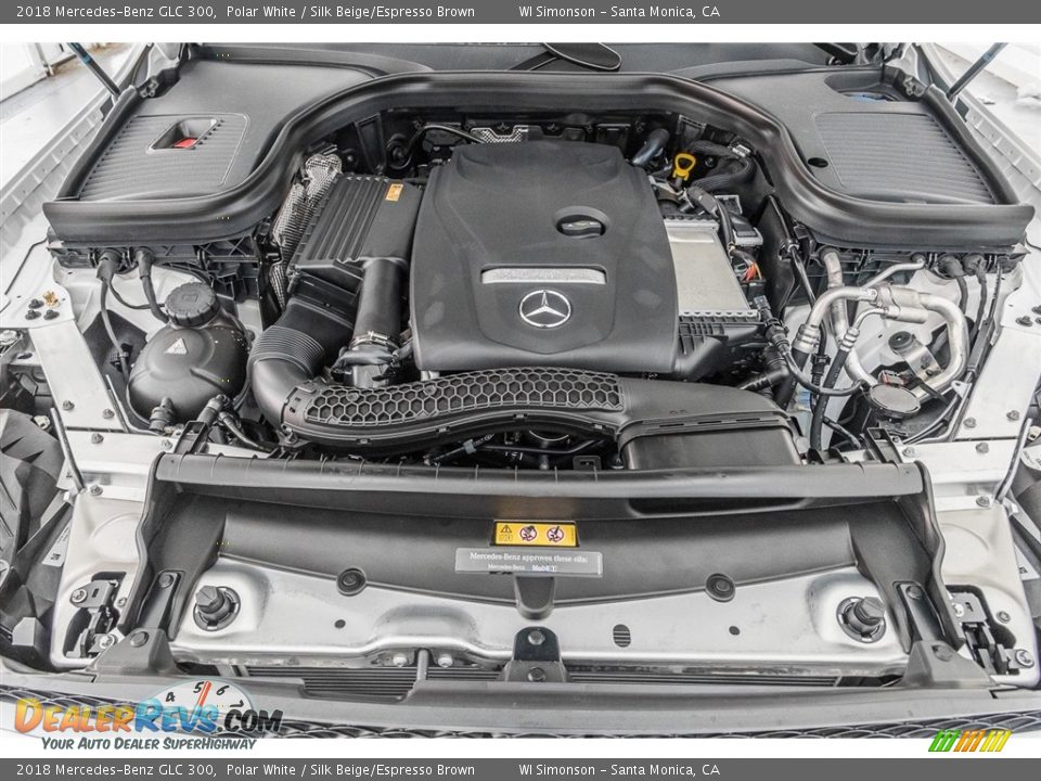 2018 Mercedes-Benz GLC 300 Polar White / Silk Beige/Espresso Brown Photo #8
