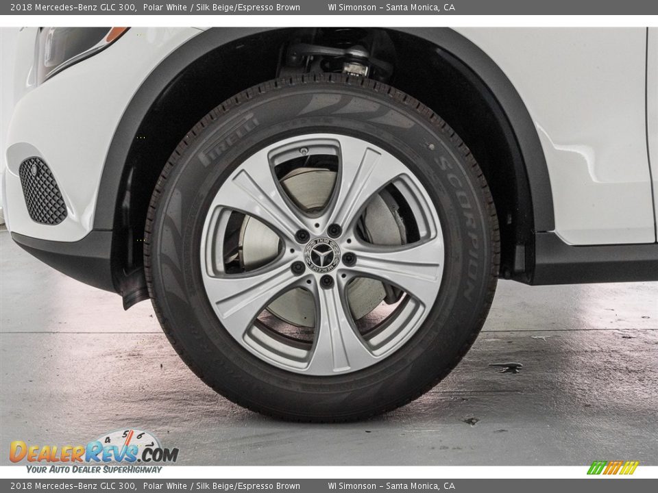 2018 Mercedes-Benz GLC 300 Polar White / Silk Beige/Espresso Brown Photo #9