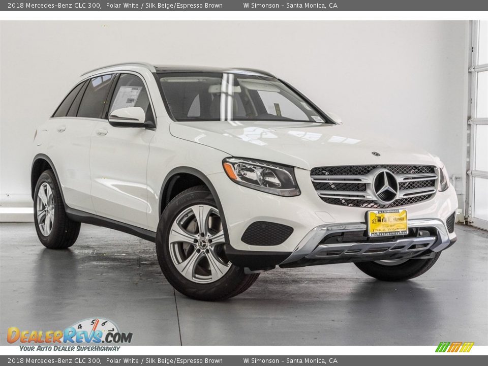 2018 Mercedes-Benz GLC 300 Polar White / Silk Beige/Espresso Brown Photo #12
