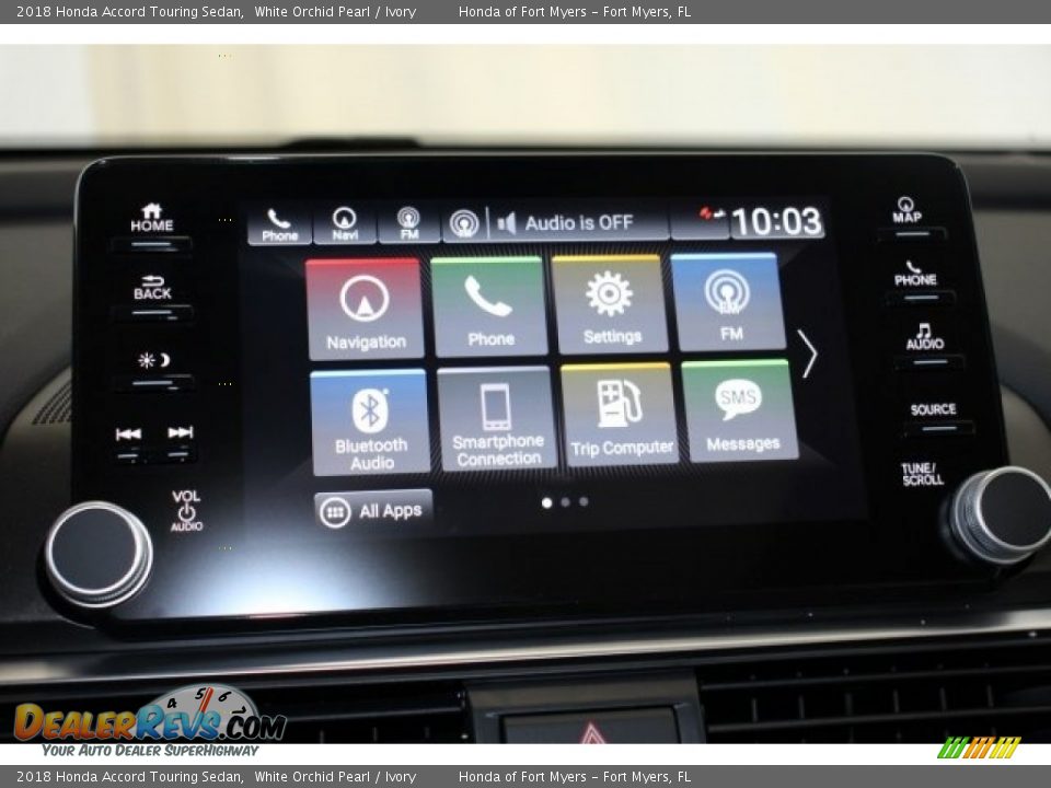 2018 Honda Accord Touring Sedan White Orchid Pearl / Ivory Photo #17