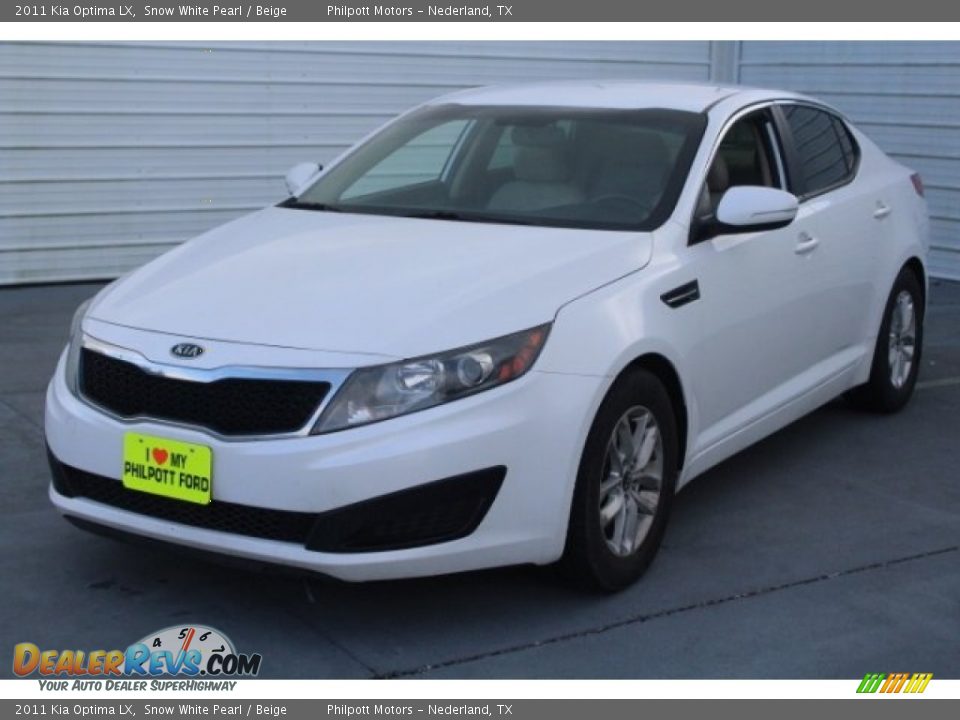2011 Kia Optima LX Snow White Pearl / Beige Photo #3