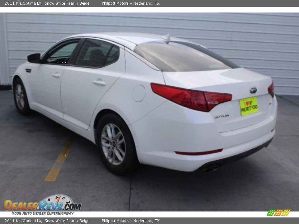 2011 Kia Optima LX Snow White Pearl / Beige Photo #8