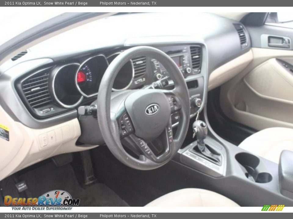 2011 Kia Optima LX Snow White Pearl / Beige Photo #15