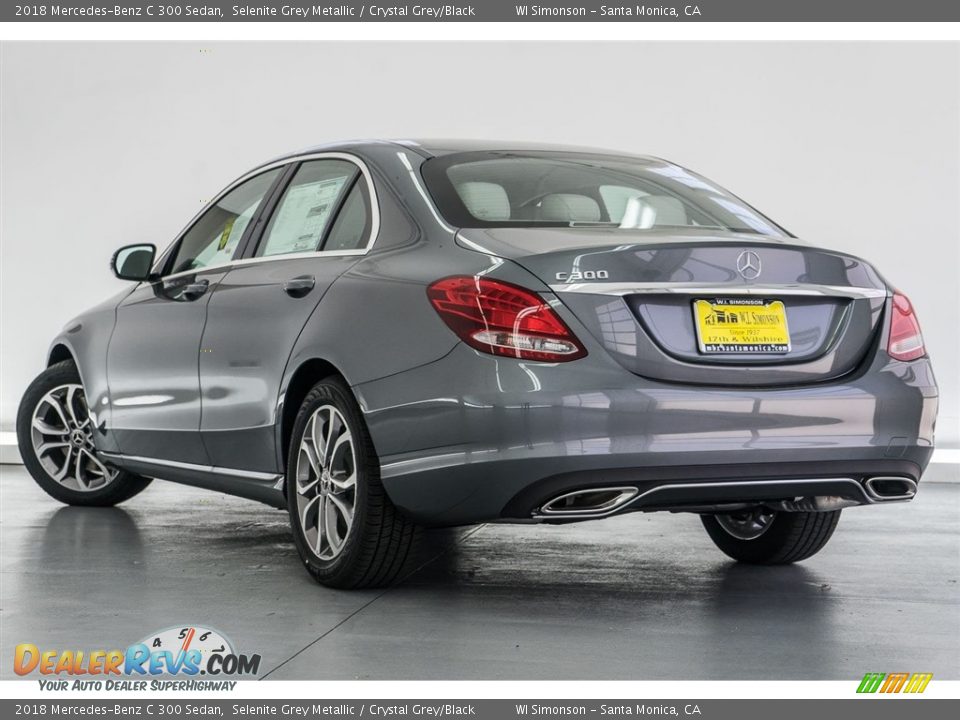 2018 Mercedes-Benz C 300 Sedan Selenite Grey Metallic / Crystal Grey/Black Photo #3