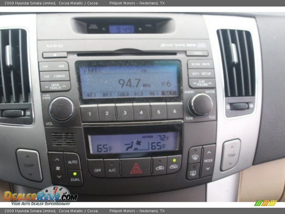 2009 Hyundai Sonata Limited Cocoa Metallic / Cocoa Photo #13