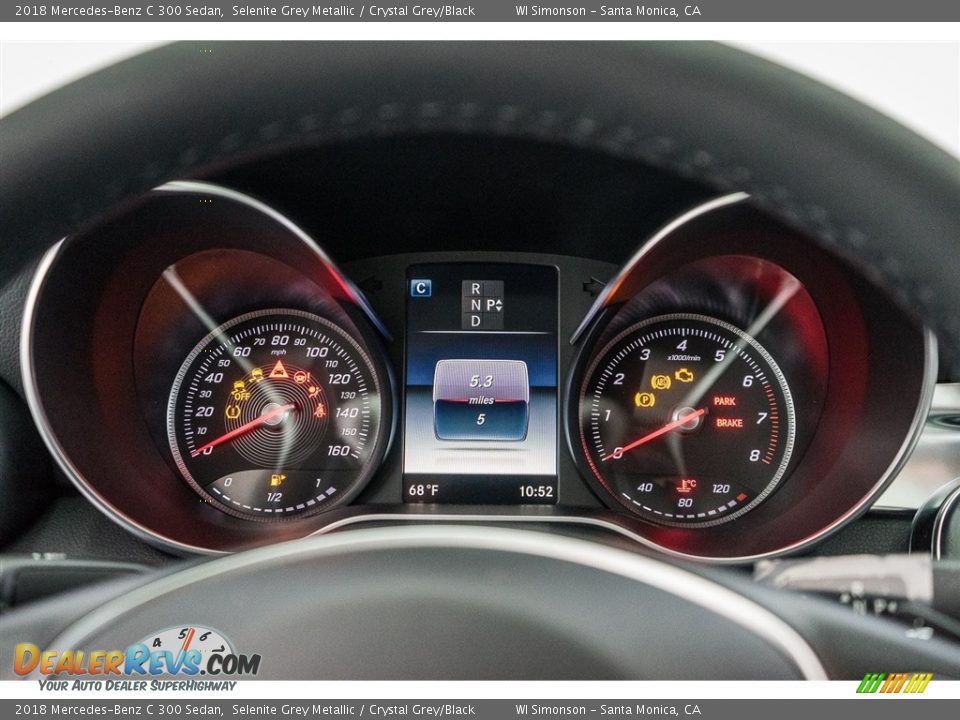 2018 Mercedes-Benz C 300 Sedan Selenite Grey Metallic / Crystal Grey/Black Photo #7