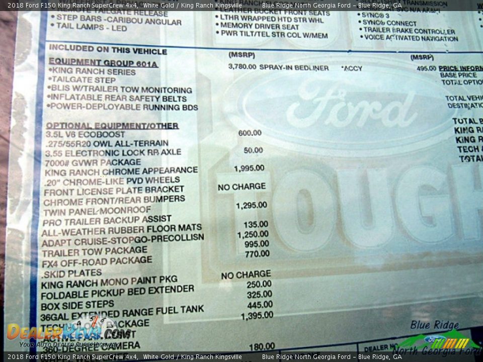 2018 Ford F150 King Ranch SuperCrew 4x4 White Gold / King Ranch Kingsville Photo #29