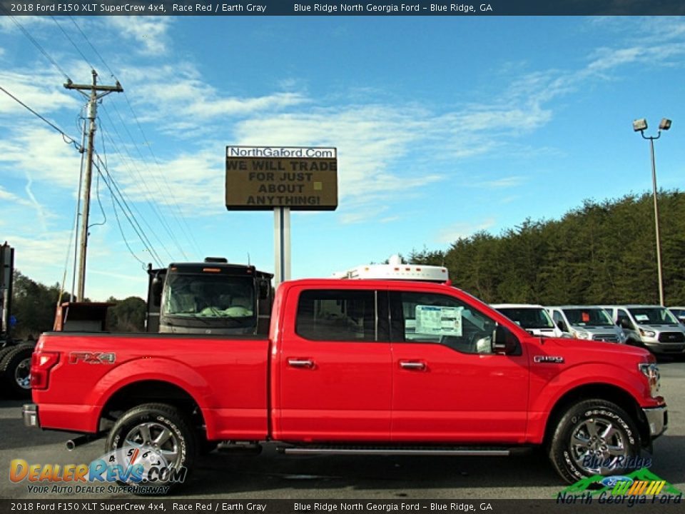 2018 Ford F150 XLT SuperCrew 4x4 Race Red / Earth Gray Photo #6