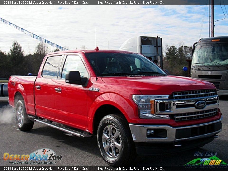2018 Ford F150 XLT SuperCrew 4x4 Race Red / Earth Gray Photo #7