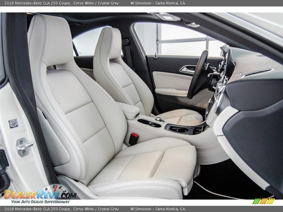 2018 Mercedes-Benz CLA 250 Coupe Cirrus White / Crystal Grey Photo #2